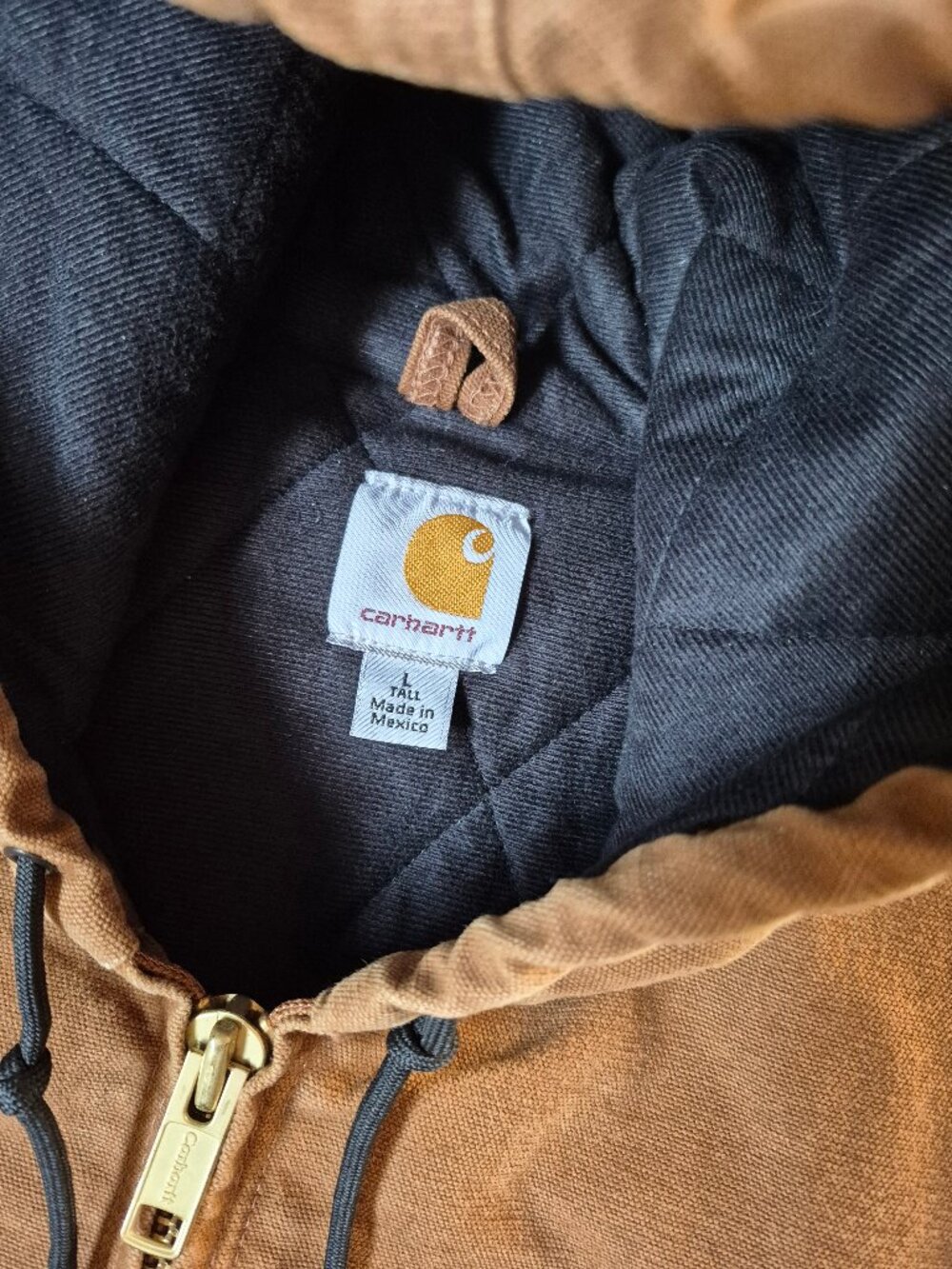 Men's Carhartt J130 Sandstone Cotton Duck Active Jacket Large Tall - Picture 10 of 14